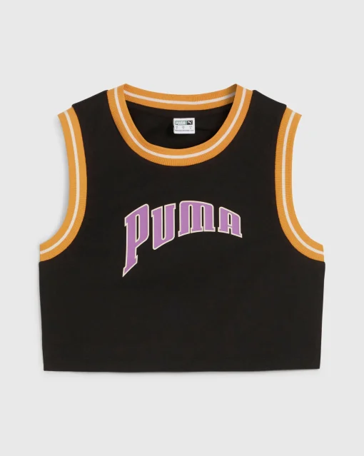 Puma Crop Top Team Nero Donna