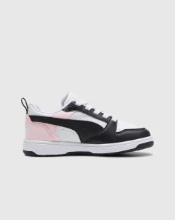 Rebound V6 Lo Bianco Nero Bambina
