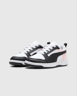 Rebound V6 Lo Bianco Nero Bambina