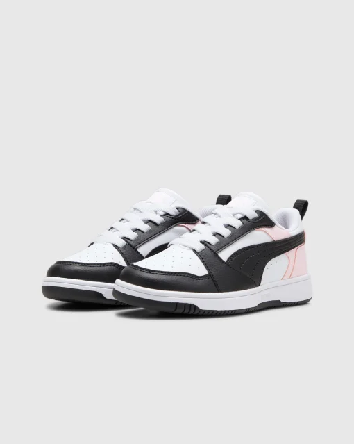 Rebound V6 Lo Bianco Nero Bambina