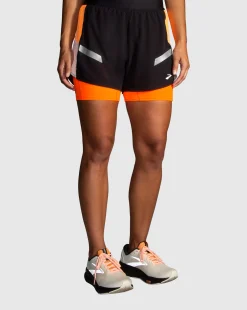 Run Visible 4 2 In 1 Short 2.0 Beige Donna