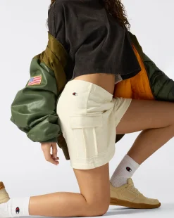 Shorts Cargo Authentic Pants Bianco Donna