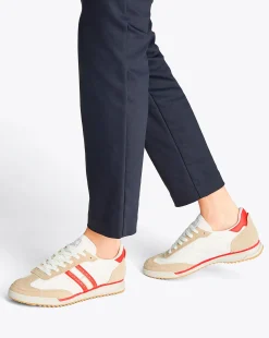 Sneakers Classic Runner in pelle Marrone Donna