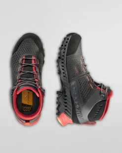 Stream Gore-Tex Nero e Rosso Donna