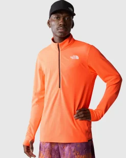 The North Face T-Shirt Sunriser 1/4 Zip Rosso Uomo