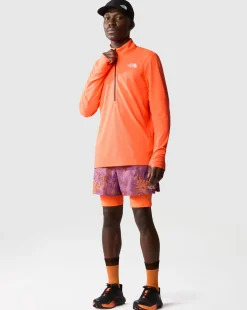 The North Face T-Shirt Sunriser 1/4 Zip Rosso Uomo