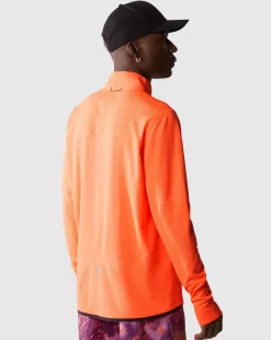 The North Face T-Shirt Sunriser 1/4 Zip Rosso Uomo