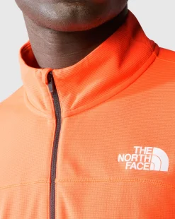 The North Face T-Shirt Sunriser 1/4 Zip Rosso Uomo