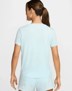 Top da running a manica corta con grafica Dri-FIT Blu Donna