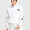Track jacket New adidas Z.N.E. Full-Zip Hooded Bianco Uomo