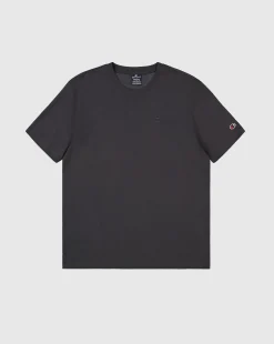 T-shirt a girocollo con logo tono su tono Nero Uomo