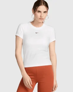 T-shirt a taglio leggermente ridotto Chill Knit Bianco Donna