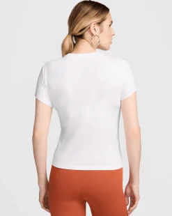 T-shirt a taglio leggermente ridotto Chill Knit Bianco Donna