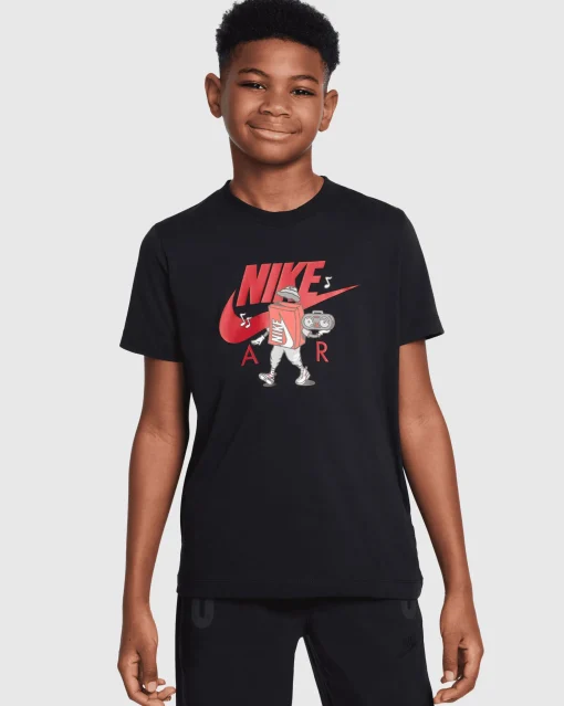 T-Shirt Boxy 2 Nero Bambino