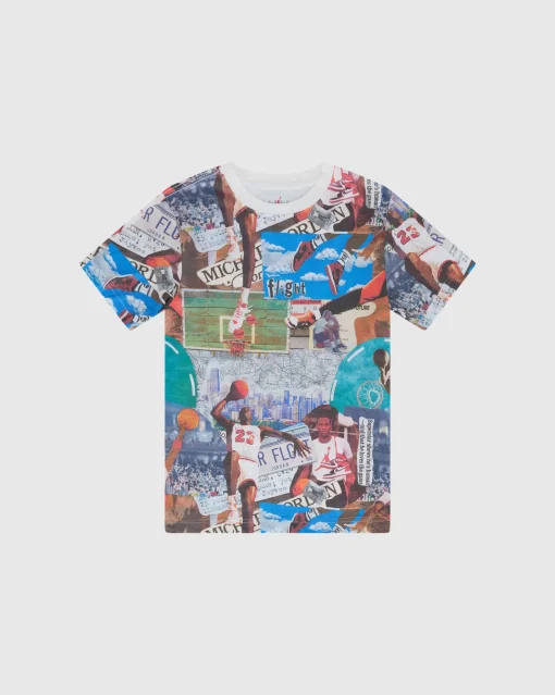T-Shirt Brooklyn Collage Beige Bambino