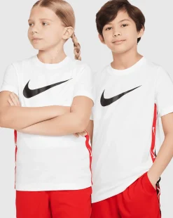 T-Shirt Club Big Logo Bianco Bambino
