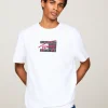 T-Shirt Con Logo Effetto Sbiadito Bianco Uomo
