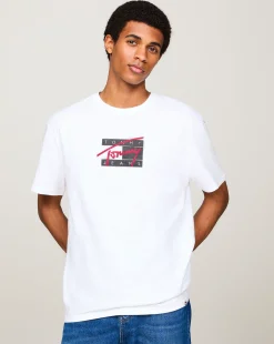 T-Shirt Con Logo Effetto Sbiadito Bianco Uomo