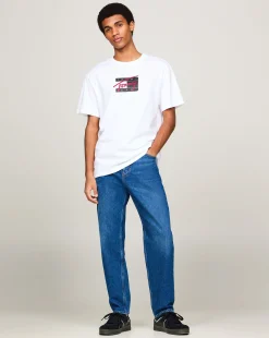 T-Shirt Con Logo Effetto Sbiadito Bianco Uomo