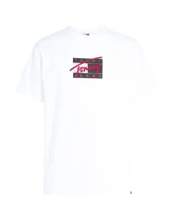 T-Shirt Con Logo Effetto Sbiadito Bianco Uomo