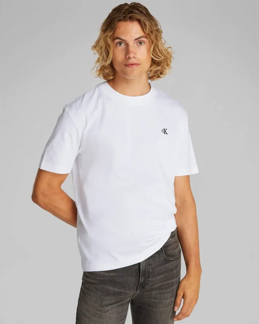 T-Shirt Con Logo sul Retro Bianco Uomo