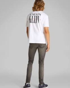 T-Shirt Con Logo sul Retro Bianco Uomo