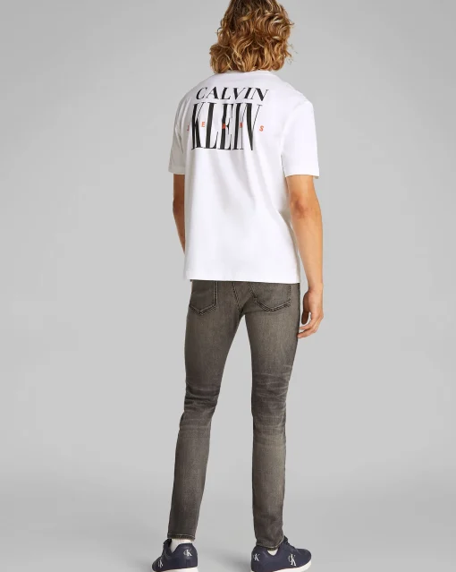T-Shirt Con Logo sul Retro Bianco Uomo