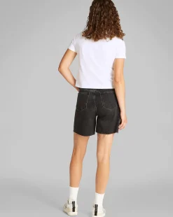 T-Shirt Corta Con Monogramma Bianco Donna