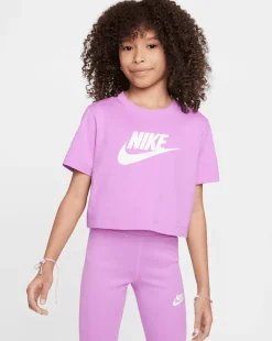 T-Shirt Crop Futura Viola Bambina