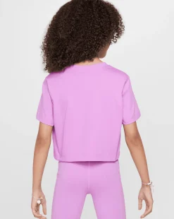 T-Shirt Crop Futura Viola Bambina