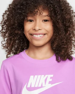 T-Shirt Crop Futura Viola Bambina