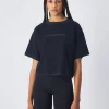 T-shirt cropped Nero Donna