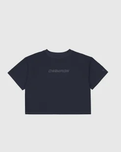 T-shirt cropped Nero Donna
