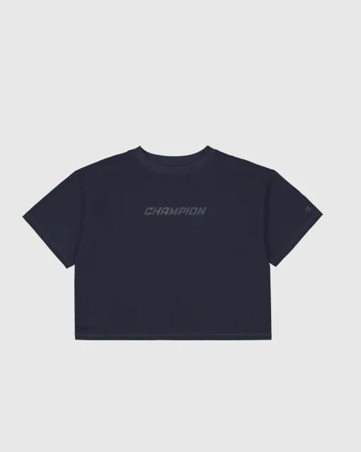 T-shirt cropped Nero Donna
