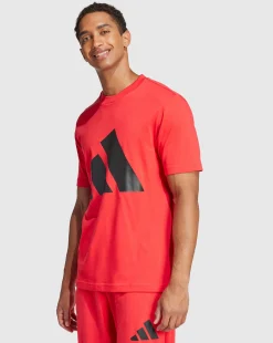 T-Shirt Essentials Big Logo Rosso Uomo