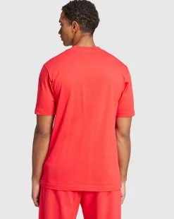 T-Shirt Essentials Big Logo Rosso Uomo