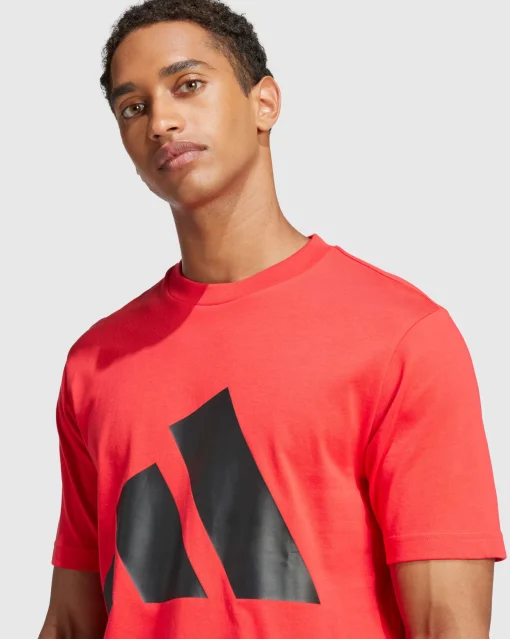 T-Shirt Essentials Big Logo Rosso Uomo