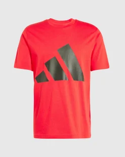 T-Shirt Essentials Big Logo Rosso Uomo