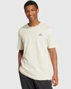 T-shirt Essentials Single Jersey Embroidered Small Logo Grigio Uomo