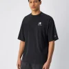 T-Shirt Girocollo Icons Plus Wash Nero Uomo