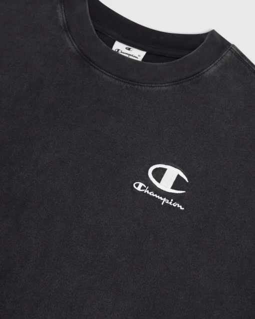 T-Shirt Girocollo Icons Plus Wash Nero Uomo