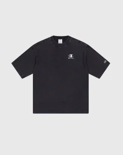 T-Shirt Girocollo Icons Plus Wash Nero Uomo