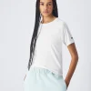 T-Shirt Girocollo Script Bianco Donna