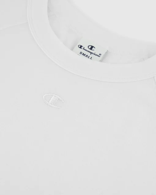 T-Shirt Girocollo Script Bianco Donna