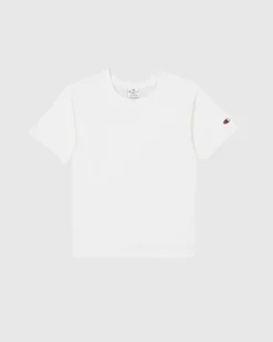 T-Shirt Girocollo Script Bianco Donna