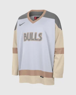 T-Shirt Hockey Chicago Bulls Bianco Uomo