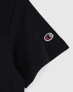 T-shirt in jersey con logo grande Nero Donna