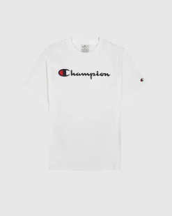 T-shirt in jersey di cotone con logo grande Bianco Uomo