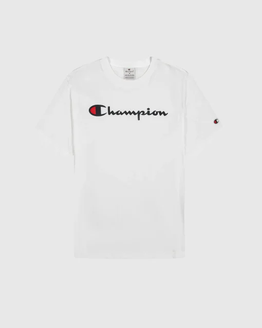 T-shirt in jersey di cotone con logo grande Bianco Uomo