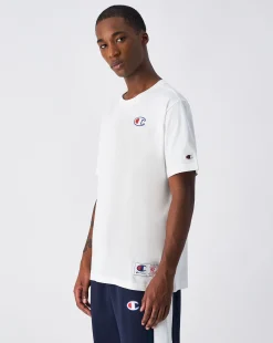 T-shirt jogtag in cotone Bianco Uomo